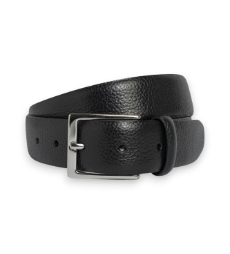 Hackett London Ceinture en cuir de galet Noir