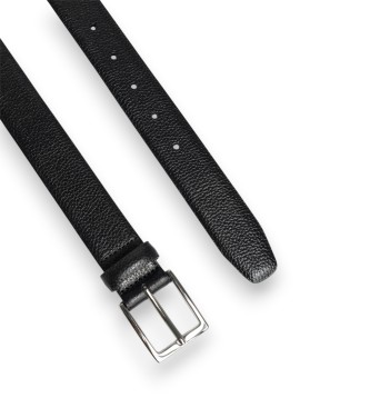 Hackett London Ceinture en cuir de galet Noir