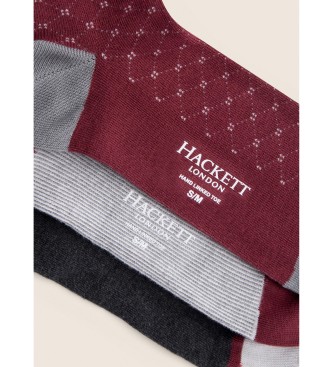 HACKETT Pacote de 3 meias Clssicas Des Des Des, cinzentas, pretas