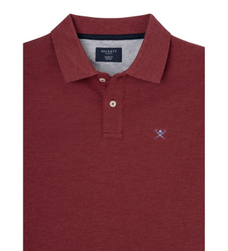 Hackett London Polo Classic Fit Logo Ls rdbrun