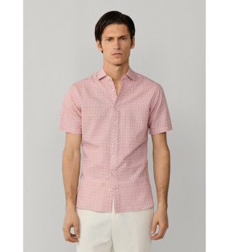 Hackett London Koszulka Clay Print czerwona