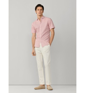 Hackett London Koszulka Clay Print czerwona