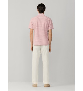 Hackett London Koszulka Clay Print czerwona