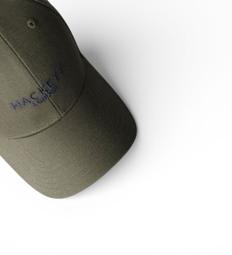 Hackett London Casquette de marque contrastée verte