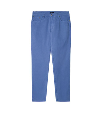 Hackett London Pantaloni cinque tasche blu dalla vestibilit regolare