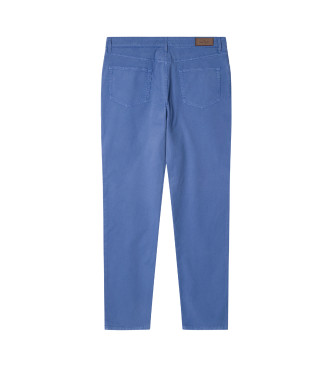 Hackett London Pantaloni cinque tasche blu dalla vestibilit regolare