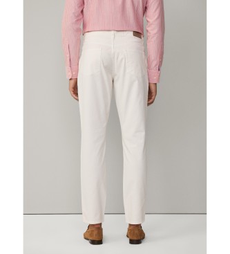 Hackett London Pantaloni cinque tasche bianchi dalla vestibilit regolare