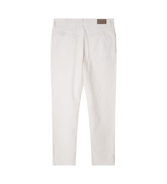 Hackett London Pantaloni cinque tasche bianchi dalla vestibilit regolare