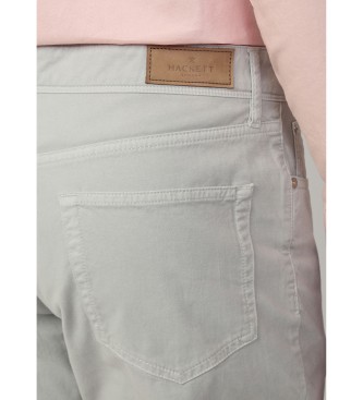 Hackett London Pantaloni cinque tasche grigi dalla vestibilit regolare