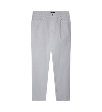 Hackett London Pantaloni cinque tasche grigi dalla vestibilit regolare