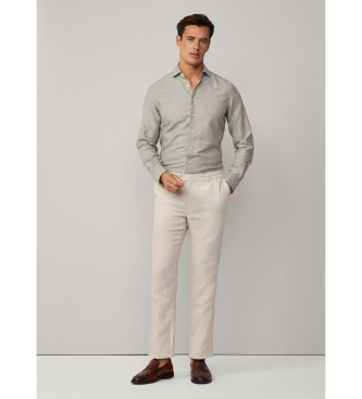 Hackett London Groen slim fit overhemd