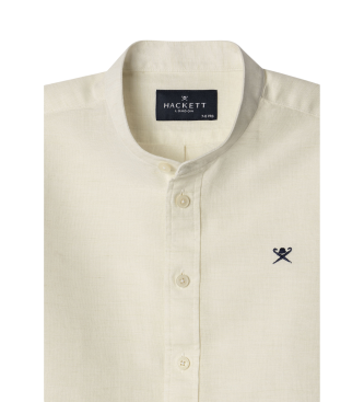 Hackett London Camisa Confeccionada En Una Mezcla De Algodn Y Lino Porter blanco crudo