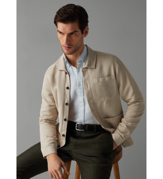 Hackett London Camisola de algodo bege