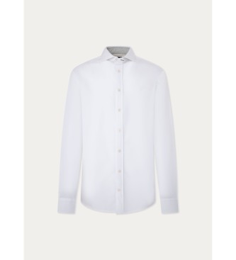 Hackett London Cot Tencel Mul overhemd wit