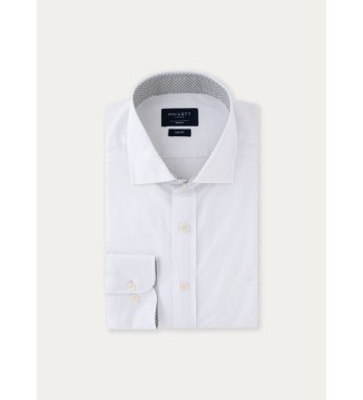 Hackett London Cot Tencel Mul Trim Shirt blanc