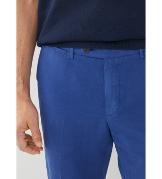 Hackett London Lanene hlače Chino modre