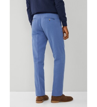 Hackett London Pantaloni Chino Di Lino Blu