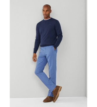 Hackett London Chino-Hose aus Leinen blau