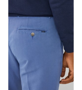 Hackett London Chino-Hose aus Leinen blau