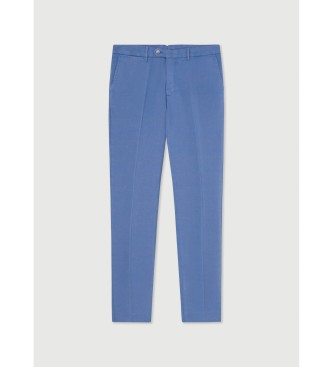 Hackett London Pantaloni Chino Di Lino Blu