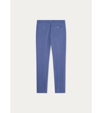 Hackett London Pantaloni Chino Di Lino Blu