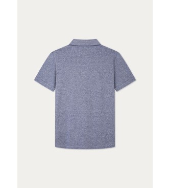 Hackett London Polo Linen Filafil blue