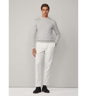 Hackett London Jumper in a grey cotton/cashmere blend