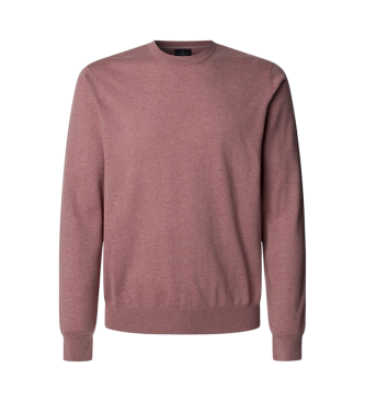 Hackett London Pullover i en pink bomulds- og kashmirblanding