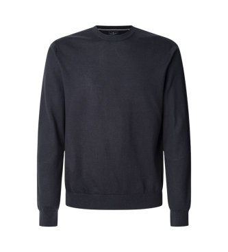 Hackett London Pullover aus Baumwolle und marineblauem Kaschmir