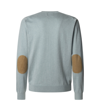 Hackett London Turquoise cotton and cashmere blend jumper