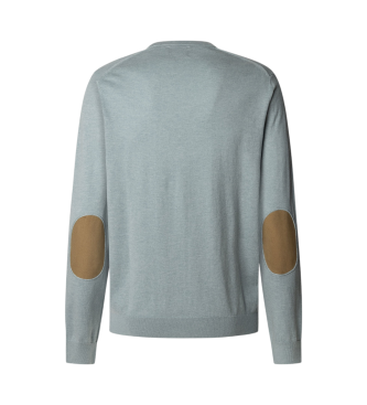 Hackett London Turquoise cotton and cashmere blend jumper