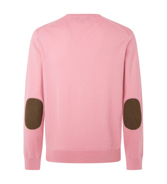 Hackett London Cashmere V jumper pink