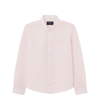 Hackett London Camicia di lino rosa