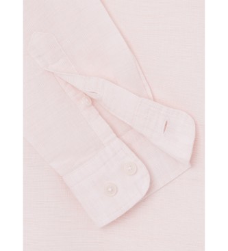 Hackett London Chemise en lin rose