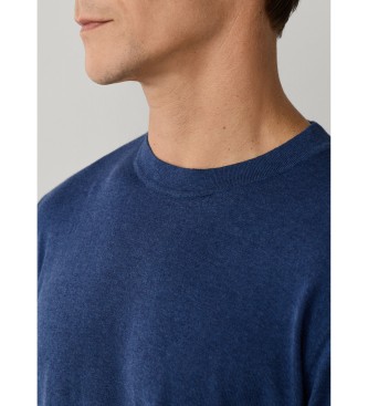 Hackett London T-shirt di lino blu navy