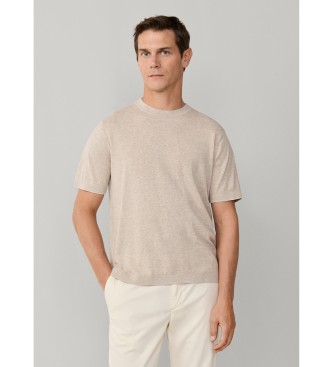 Hackett London T-shirt di lino beige