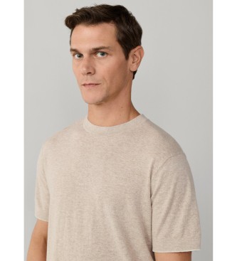 Hackett London T-shirt di lino beige