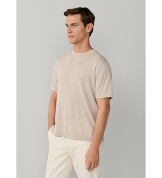 Hackett London T-shirt di lino beige