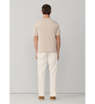 Hackett London T-shirt di lino beige