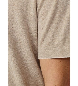 Hackett London T-shirt di lino beige