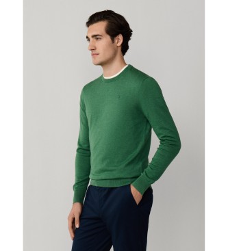Hackett London Pull en soie vert