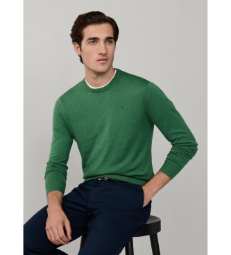 Hackett London Pull en soie vert