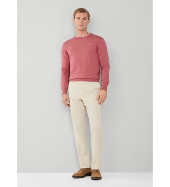 Hackett London Rožnati svileni pulover