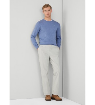 Hackett London Pull en soie bleu