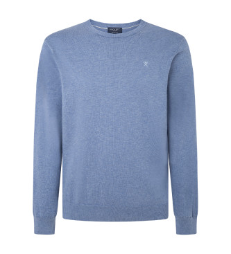 Hackett London Modri svileni pulover