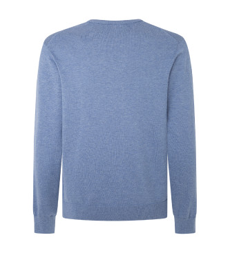 Hackett London Modri svileni pulover