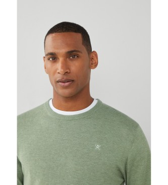 Hackett London Jersey Seda verde