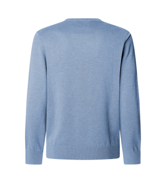 Hackett London Jersey en tejido de algodn y seda azul