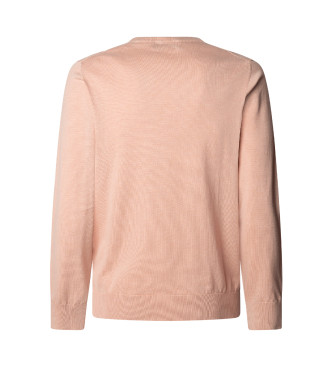 Hackett London Jersey en tejido de algodn y seda coral