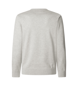 Hackett London Jersey en tejido de algodn y seda gris